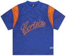 Load image into Gallery viewer, Corteiz Open Mesh Panel Jersey 'Blue/Orange'