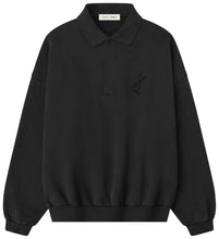 Load image into Gallery viewer, Fear of God Essentials Embroidered Classic Polo Sweatshirt 'Vintage Black'