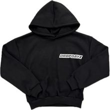 Afbeelding in Gallery-weergave laden, Dropdayz Cropped Logo Hoodie Black
