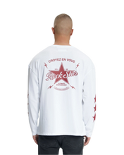 Afbeelding in Gallery-weergave laden, Croyez Rockstar Longsleeve T-Shirt | White/Cherry