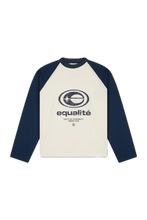 Afbeelding in Gallery-weergave laden, ELAN OVERSIZED LONGSLEEVE TEE OFF-WHITE & NAVY
