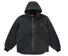 Load image into Gallery viewer, Supreme Flag Quilted Hooded Work Jacket Black