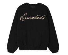 Load image into Gallery viewer, Fear of God Essentials Waffle Crewneck Sweater Vintage Black