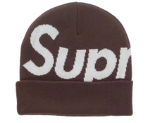Afbeelding in Gallery-weergave laden, Supreme Big Logo Beanie (FW25) Brown