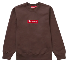 Afbeelding in Gallery-weergave laden, Supreme Box Logo Crewneck (FW22) Brown