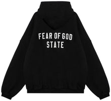 Load image into Gallery viewer, Fear of God Essentials Heavy Fleece Full Zip Hoodie 'Black'
