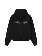 Load image into Gallery viewer, Fear Of God Essentials Jet Black Hoodie
