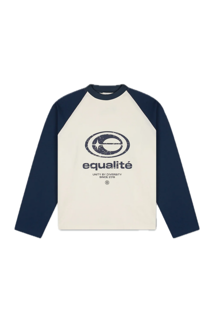 ELAN OVERSIZED LONGSLEEVE TEE OFF-WHITE & NAVY