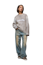 Afbeelding in Gallery-weergave laden, Equalité RIBBED KNIT SWEATER WASHED GREY
