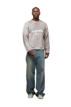 Afbeelding in Gallery-weergave laden, Equalité RIBBED KNIT SWEATER WASHED GREY
