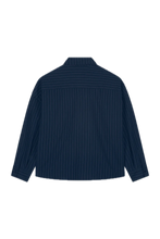 Afbeelding in Gallery-weergave laden, Equalité PINSTRIPE OVERSIZED SHIRT DARK NAVY
