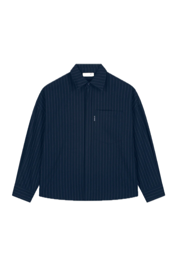 Equalité PINSTRIPE OVERSIZED SHIRT DARK NAVY
