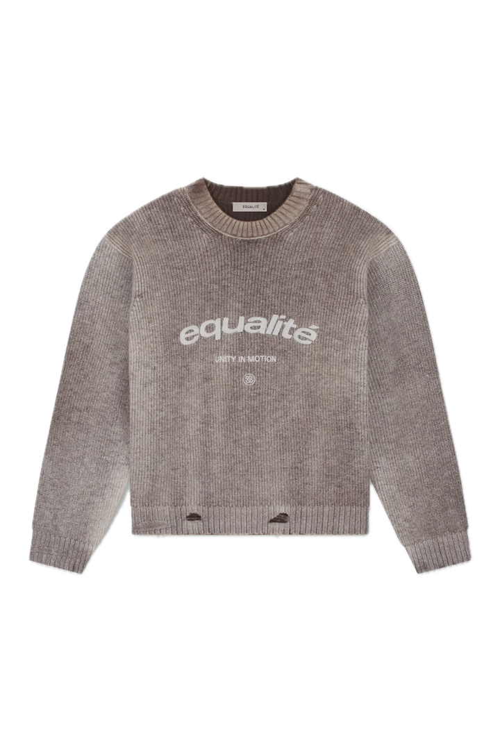 Equalité RIBBED KNIT SWEATER WASHED GREY