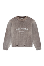 Afbeelding in Gallery-weergave laden, Equalité RIBBED KNIT SWEATER WASHED GREY
