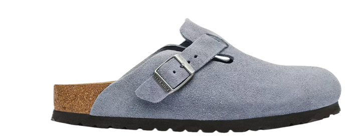 Birkenstock Boston Suede Leather Stone Blue