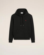 Load image into Gallery viewer, Ami Paris Black Cotton Red Ami De Coeur Hoodie
