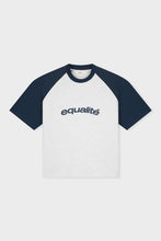 Load image into Gallery viewer, CELESTE RAGLAN BOXY TEE MELANGE GREY &amp; NAVY
