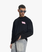 Load image into Gallery viewer, Croyez Fleur Heureuse Longsleeve | Black
