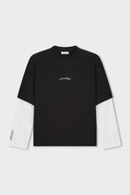 Load image into Gallery viewer, ETIENNE DOUBLE LAYER LONGSLEEVE TEE BLACK
