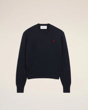 Load image into Gallery viewer, Ami Paris Black Wool Cardigan With Contrasted Ami De Coeur
