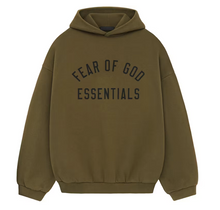 Afbeelding in Gallery-weergave laden, Fear of God Essentials Fleece Hoodie Olive
