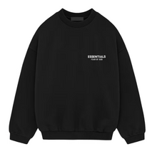 Load image into Gallery viewer, Fear of God Essentials Fleece Crewneck (FW24) Black
