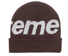 Load image into Gallery viewer, Supreme Big Logo Beanie (FW25) Brown
