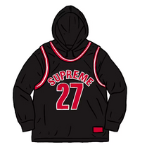 Afbeelding in Gallery-weergave laden, Supreme Basketball Jersey Hooded Sweatshirt Black
