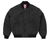 Load image into Gallery viewer, Corteiz Olde English Quilted Bomber Jacket Black
