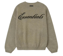 Load image into Gallery viewer, Fear of God Essentials Embroidered Waffle Crewneck Sweater Homestead Heather
