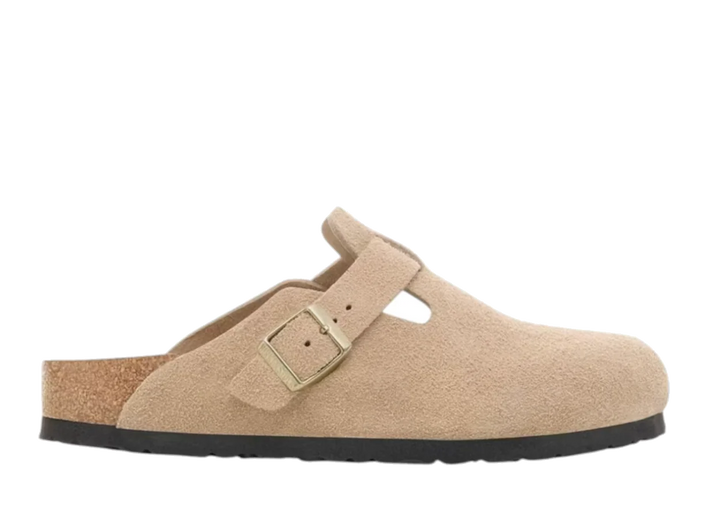 Birkenstock Boston Suede Leather Sandcastle