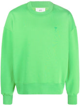 Afbeelding in Gallery-weergave laden, Ami paris Ami De Coeur Tonal Crewneck Green Embroided Logo

