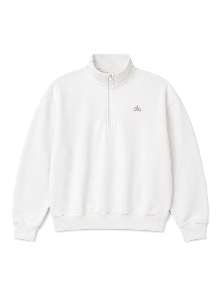 Alo Accolade Crew Neck Pullover White