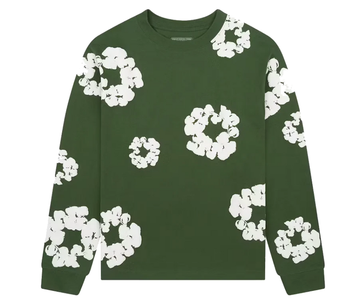 Denim Tears Crewneck Cotton Wreath Green