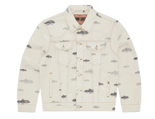 Afbeelding in Gallery-weergave laden, Corteiz Alcatraz Pattern Denim Jacket White
