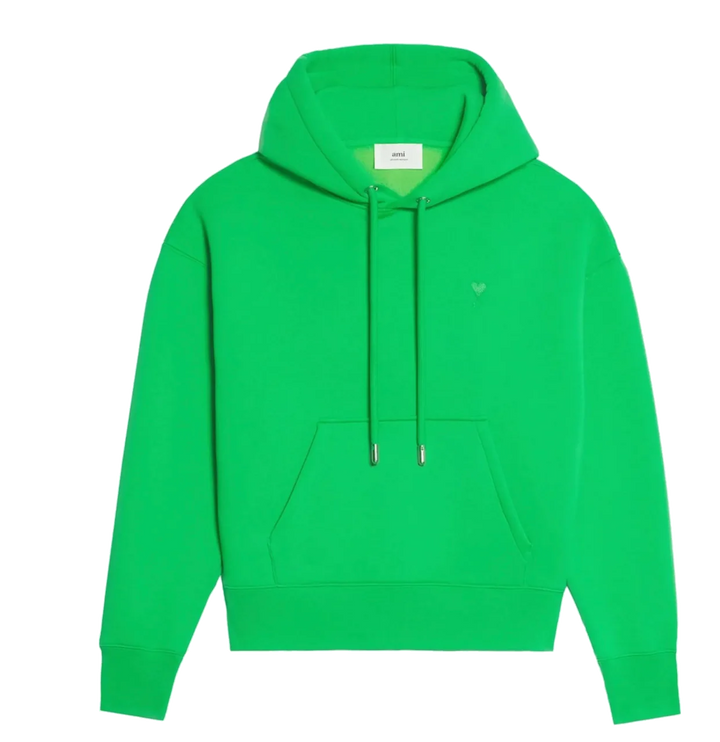 AMI Paris Ami de Coeur embroidered hoodie Green