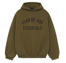 Afbeelding in Gallery-weergave laden, Fear of God Essentials Fleece Hoodie Olive
