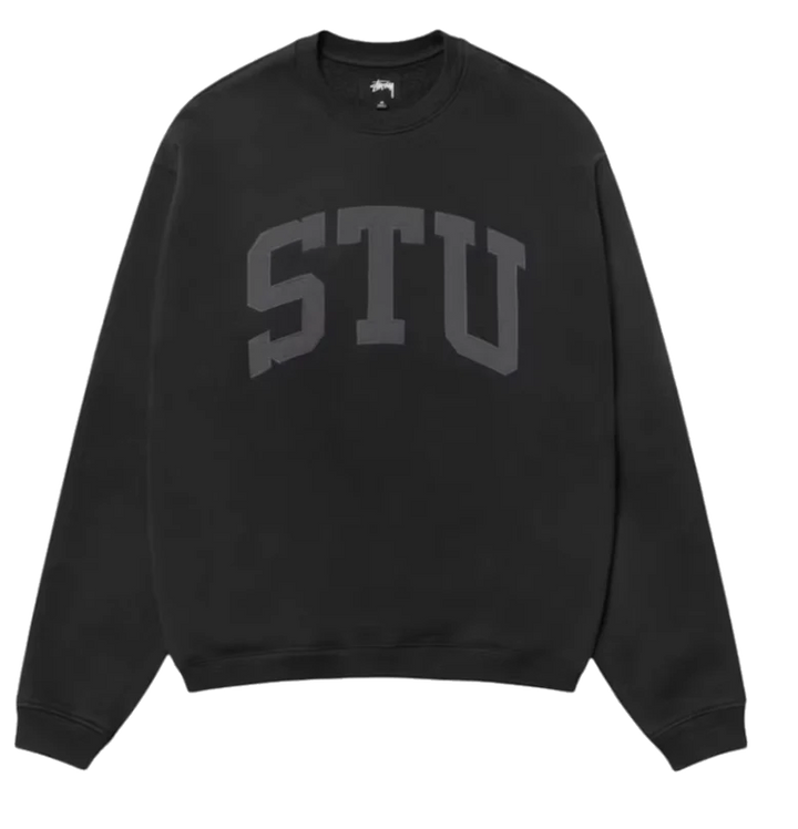 Stussy Stu Relaxed Crew Black