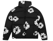 Afbeelding in Gallery-weergave laden, Denim Tears Cotton Wreath Puffer Jacket Black
