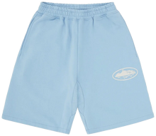 Afbeelding in Gallery-weergave laden, Corteiz Island Puff Print Sweatshort 'Baby Blue'
