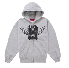Afbeelding in Gallery-weergave laden, Supreme Wings Zip Up Hooded Sweatshirt Heather Grey
