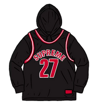 Afbeelding in Gallery-weergave laden, Supreme Basketball Jersey Hooded Sweatshirt Black
