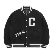 Afbeelding in Gallery-weergave laden, Corteiz Snake Wool Varsity Jacket Black

