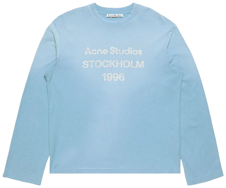 Acne Studios Long Sleeved Crew Neck T-shirt Cornflower Blue