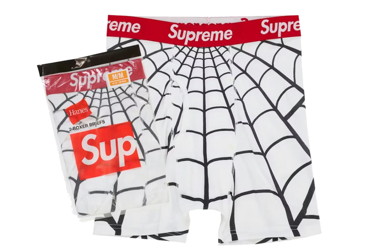 Supreme Hanes Spider-Man Boxer Briefs (2 Pack) White