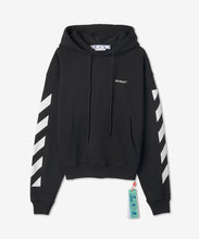Load image into Gallery viewer, Off-white hoodie Diagonal Sleeve Black
