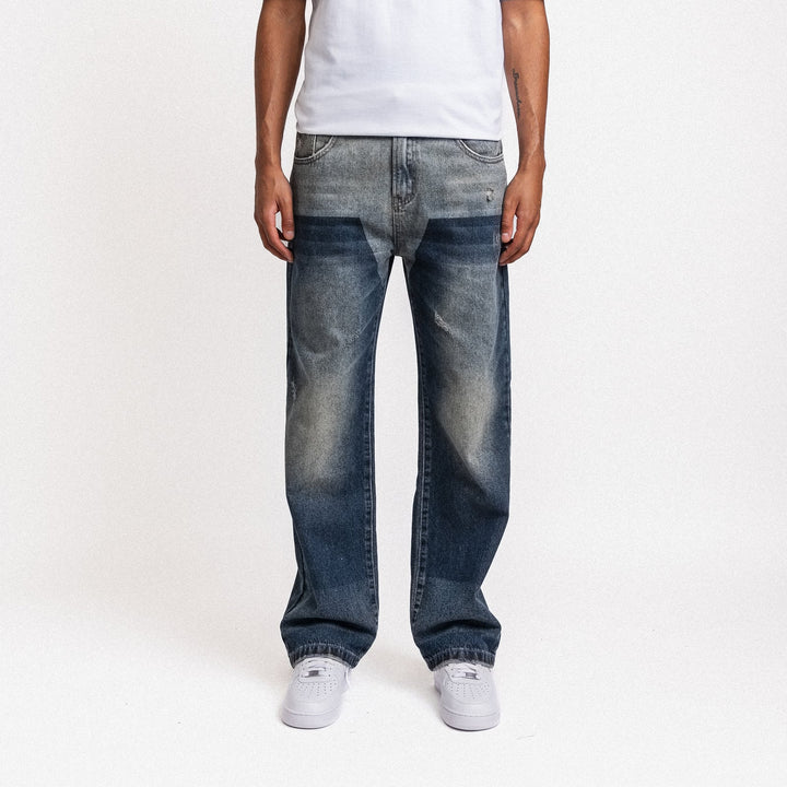 Rheborn Carpenter Washed Straight Leg Jeans